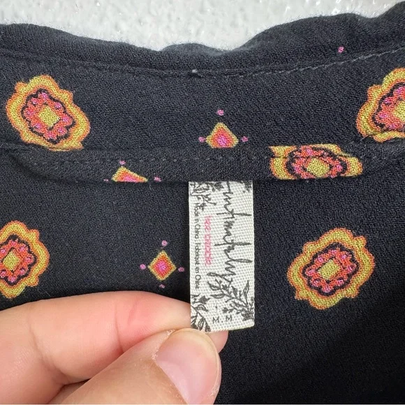 Free People Intimately Button Up Long Sleeve Shirt Size Medium - Picture 4 of 6